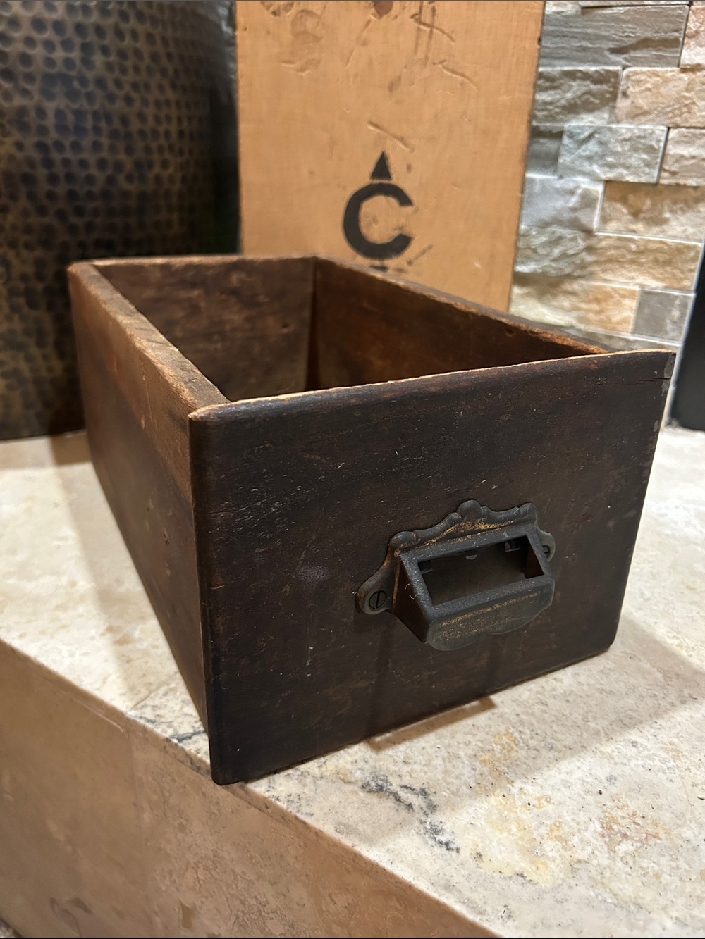 vintage industrial hardware cabinet drawer